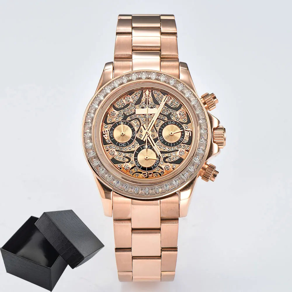 39.3mm Luxury Watch Men's Chronograph New GEMS watch Business Watch Men's VK63 Men's Chronograph watch VK63 Waterproof 10ATM