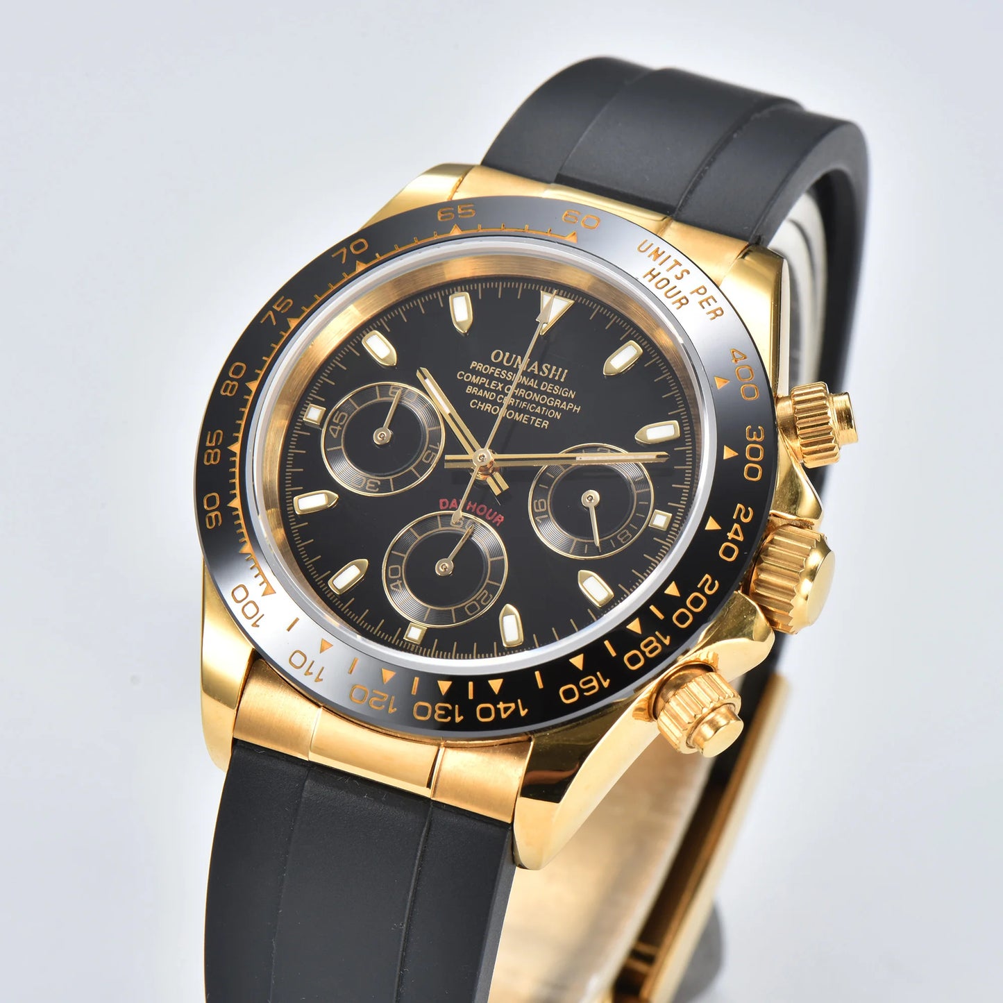 VK WATCH Luxury 39mm quartz Chronograph Business Watch Men's VK Series 63 Sport Sapphire Glass Gem dial Ceramic bezel insert