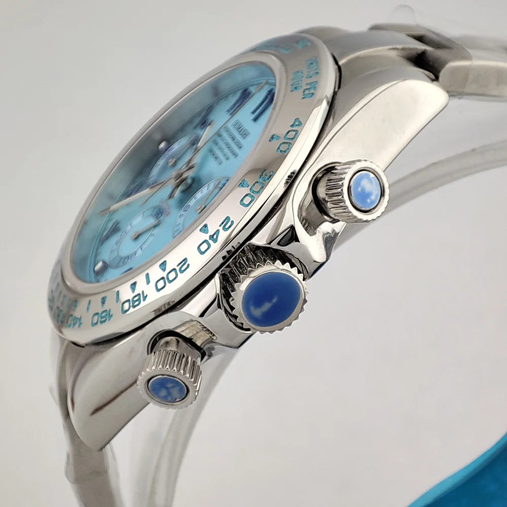 39.3mm watch VK Series 63 Men's watch Arabian Dial Men's watch Luxury Quartz watch VK63 Sport Chronograph Sapphire Glass watches