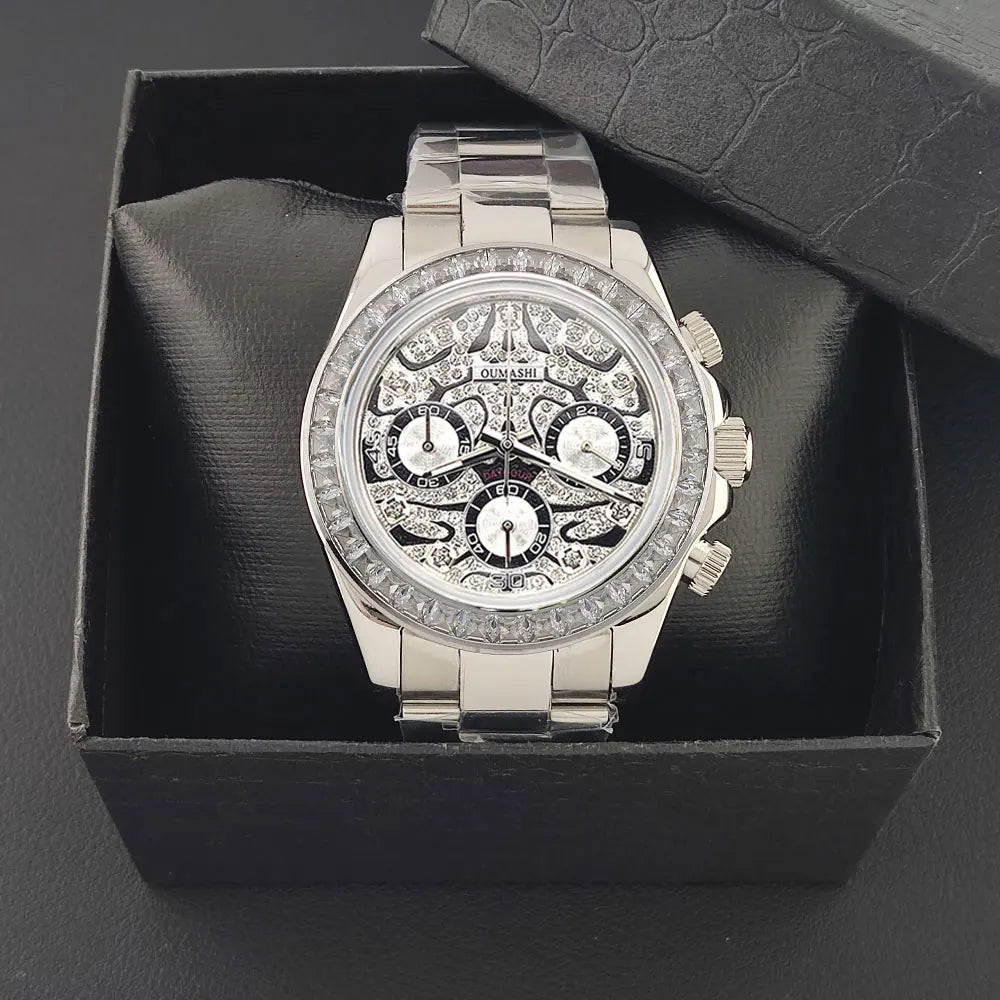 39.3mm Luxury Watch Men's Chronograph New GEMS watch Business Watch Men's VK63 Men's Chronograph watch VK63 Waterproof 10ATM