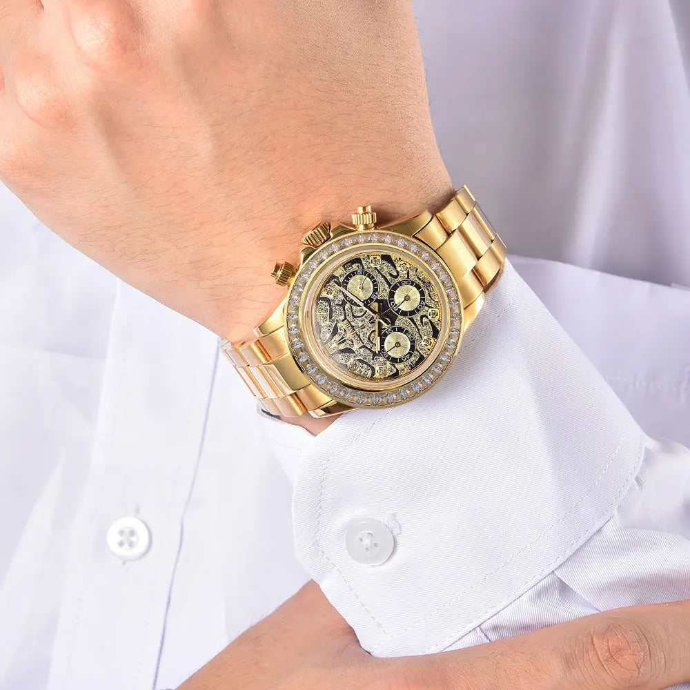 39.3mm Luxury Watch Men's Chronograph New GEMS watch Business Watch Men's VK63 Men's Chronograph watch VK63 Waterproof 10ATM