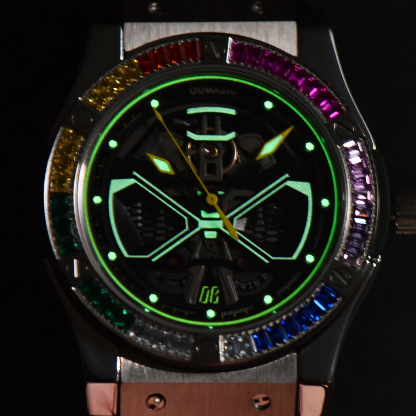Luxury MITOTA8215 44.5mm Light Style Mechanical Watch 316L Stainless Steel Luminous Automatic Mechanical Waterproof Watch 10BRA