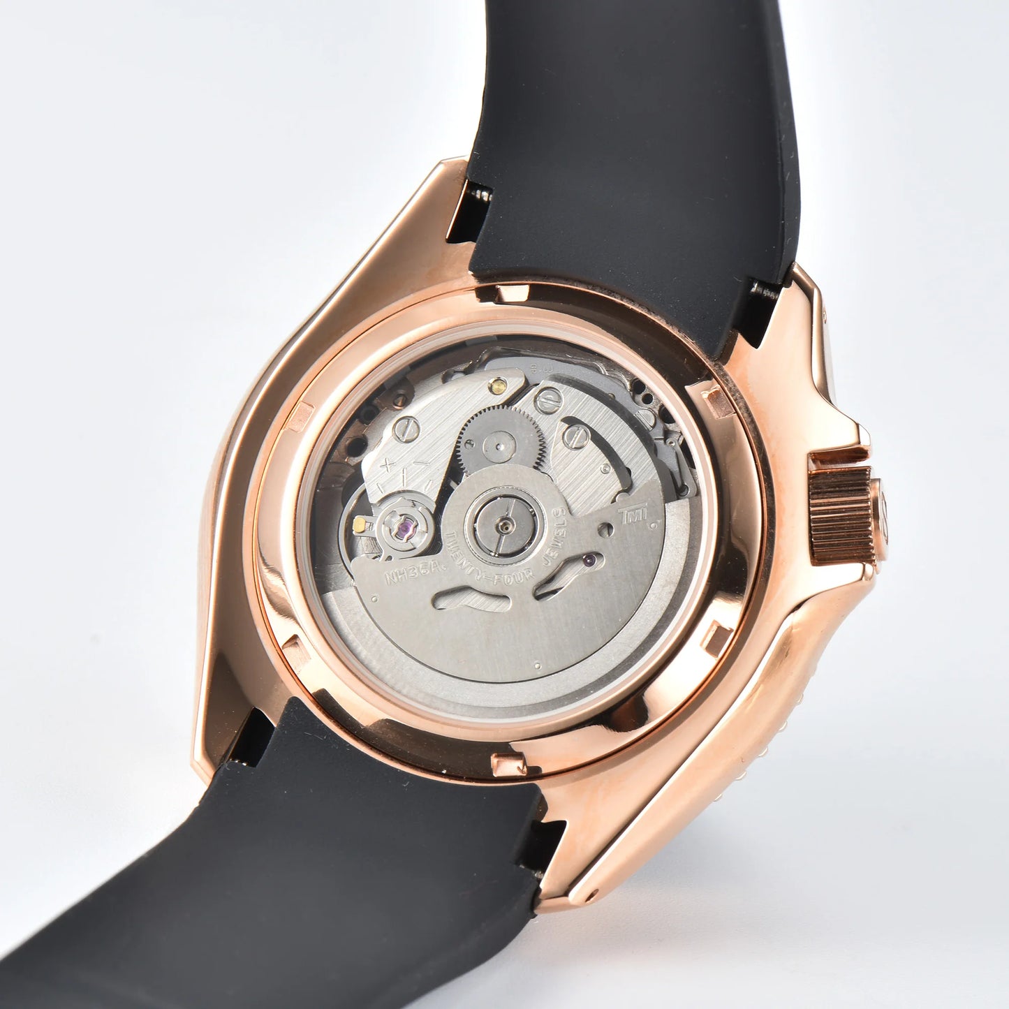 men Watch OUMASHI brand WATCH NH36 Watch NH35 Rainbow Dial Automatic mechanical movement sapphire rubber belt waterproof watch
