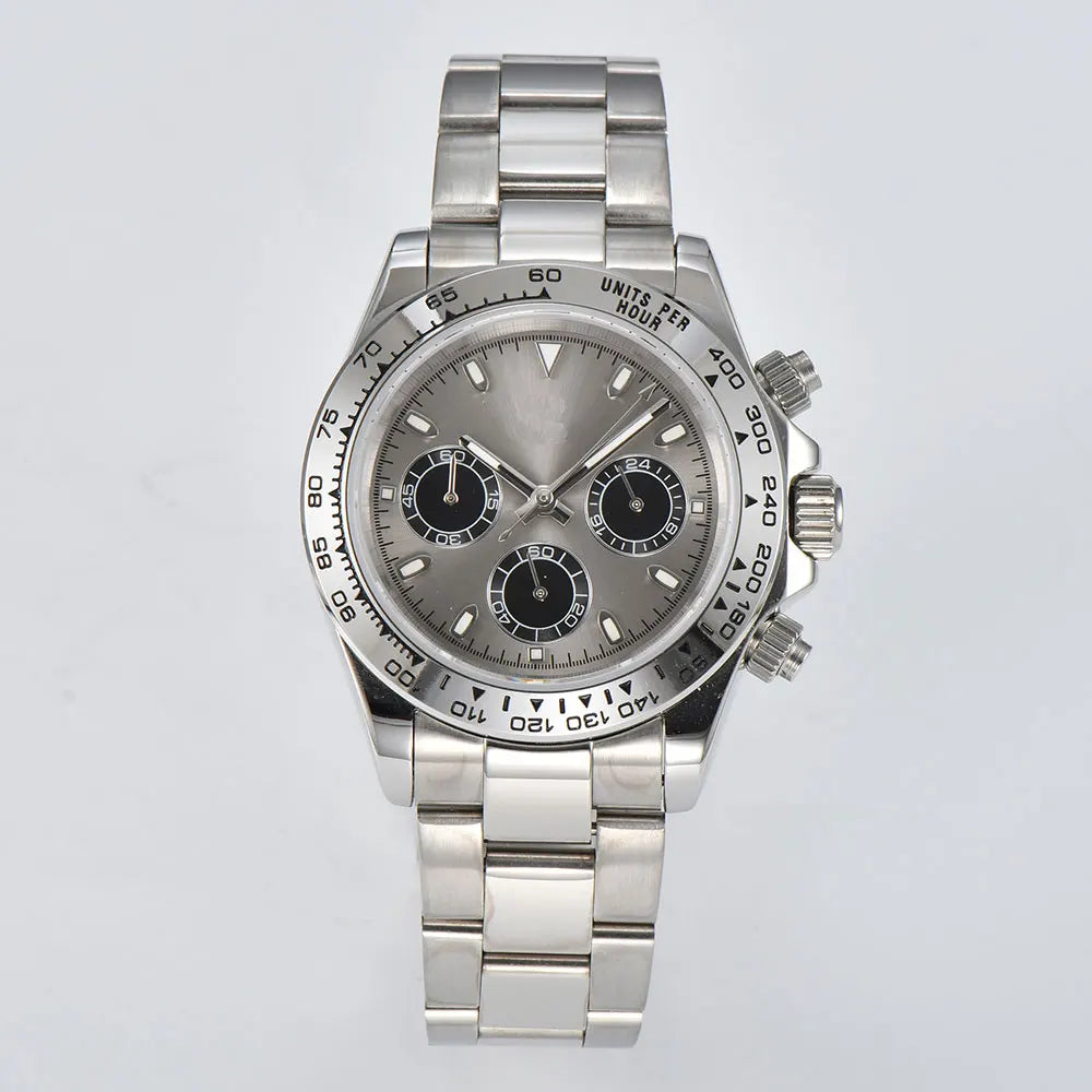 Luxury Sports Quartz Watch Sapphire Glass 316L stainless steel waterproof for men's custom watches with VK63 watch movement