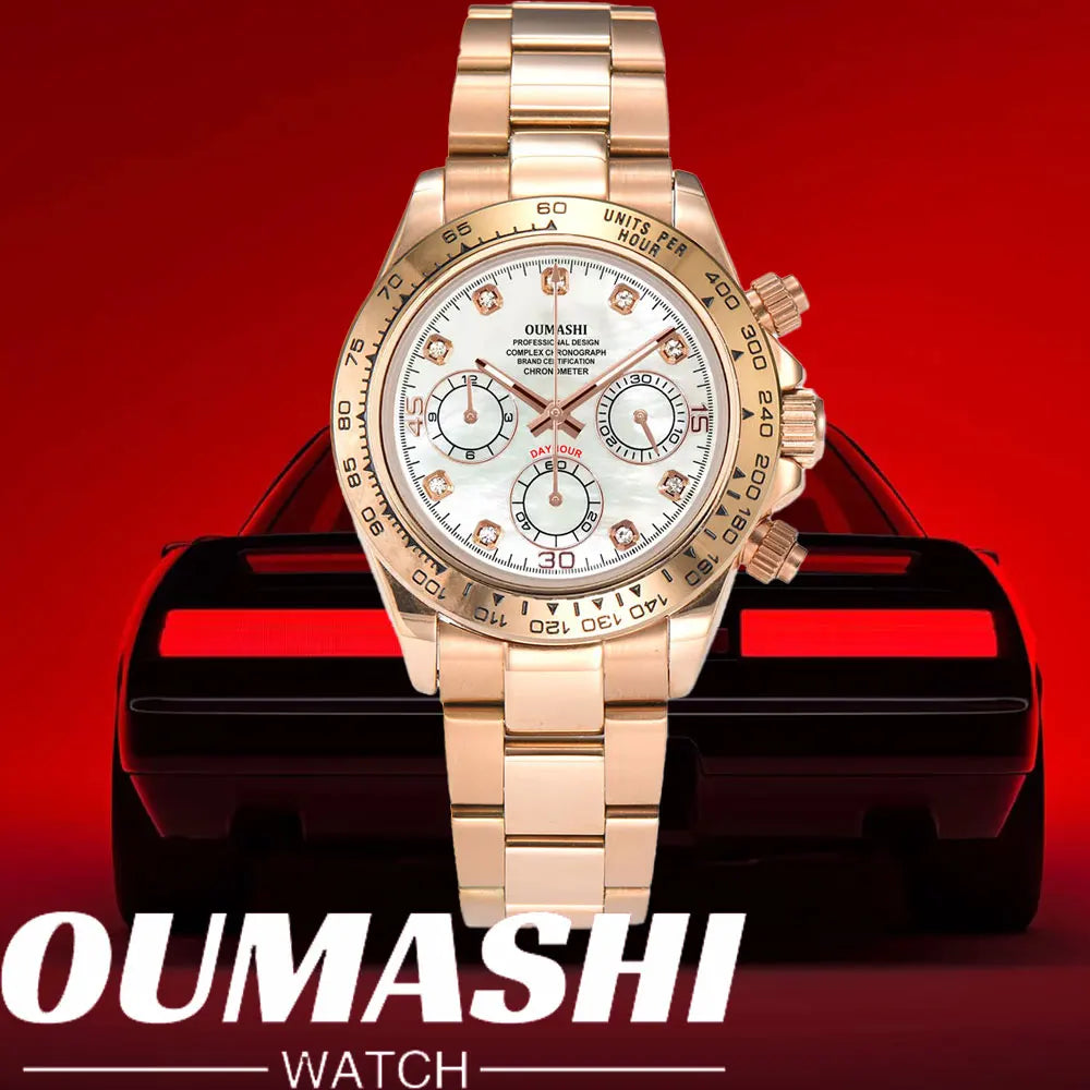 VK63 watches 39.3mm Luxury Watch Men's Chronograph New Men's watch vk63 case rose gold VK63 Men's Chronograph Waterproof 10ATM