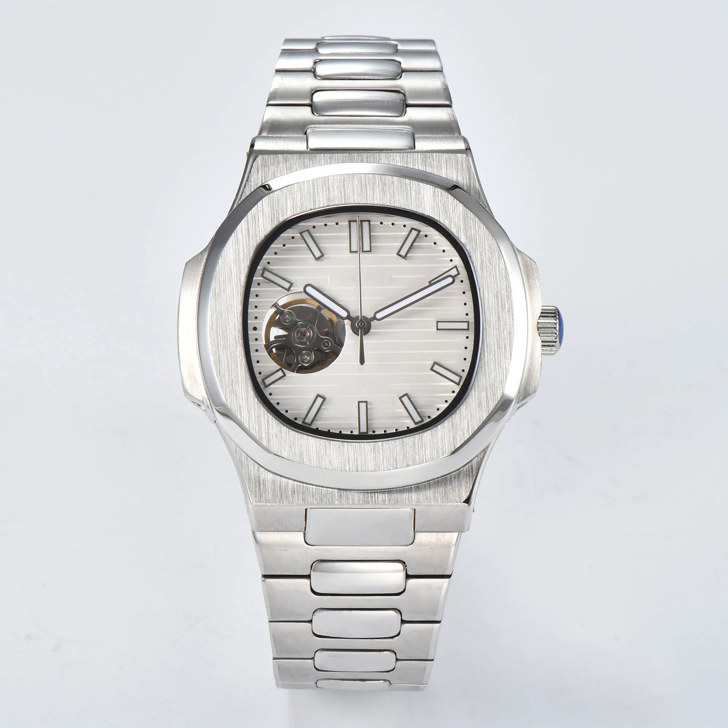 Automatic NH38a Watch 43mm Men's Watch Mechanical Hollow Watch 316L Stainless steel sapphire glass shell waterproof watch 10ATM