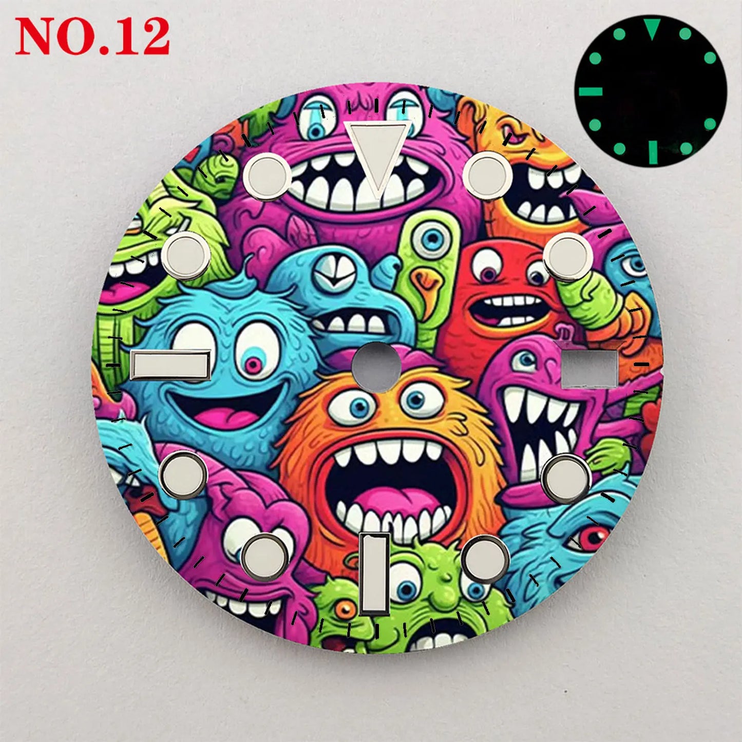 The 28.5mm dial NH35 dial creative color-printed series dial is suitable for NH35/36 movement watch accessories