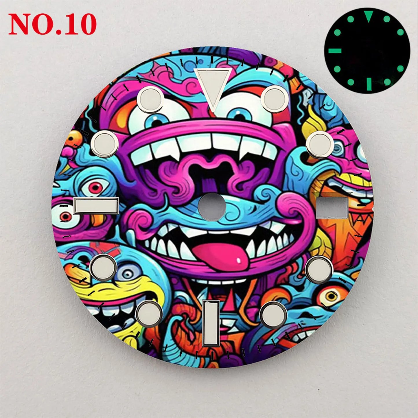 The 28.5mm dial NH35 dial creative color-printed series dial is suitable for NH35/36 movement watch accessories