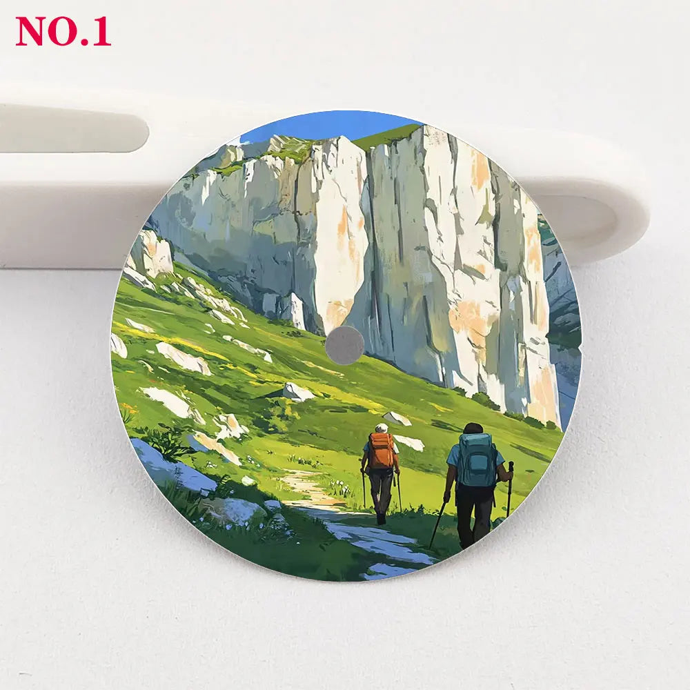 The 28.5mm dial NH35 dial Hiking Creative color-printed series dial is suitable for NH36/35 movement wristwatch accessories