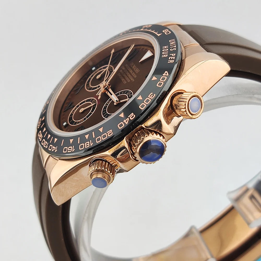 39.3mm VK Series 63 watch Men's watch Arabian Dial Men's watch Luxury Quartz watch VK63 Sport Chronograph Sapphire Glass watches