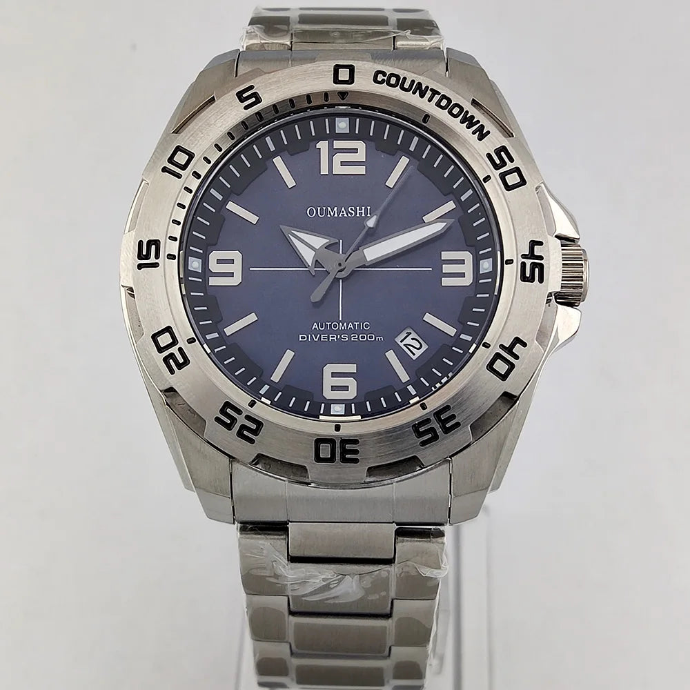 44mm Watch NH35 Sapphire glass luminous diving 200 meters dial 316L stainless steel automatic mechanical watch NH35 movement