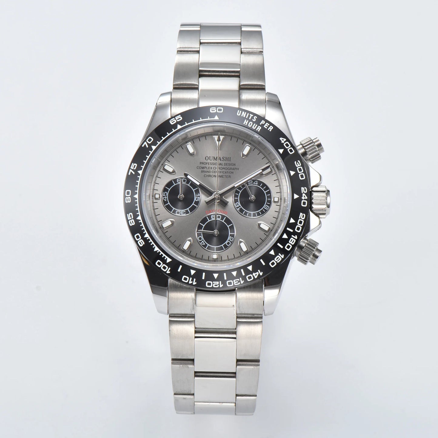 Luxury Sports Quartz Watch Sapphire Glass 316L stainless steel waterproof for men's custom watches with VK63 watch movement