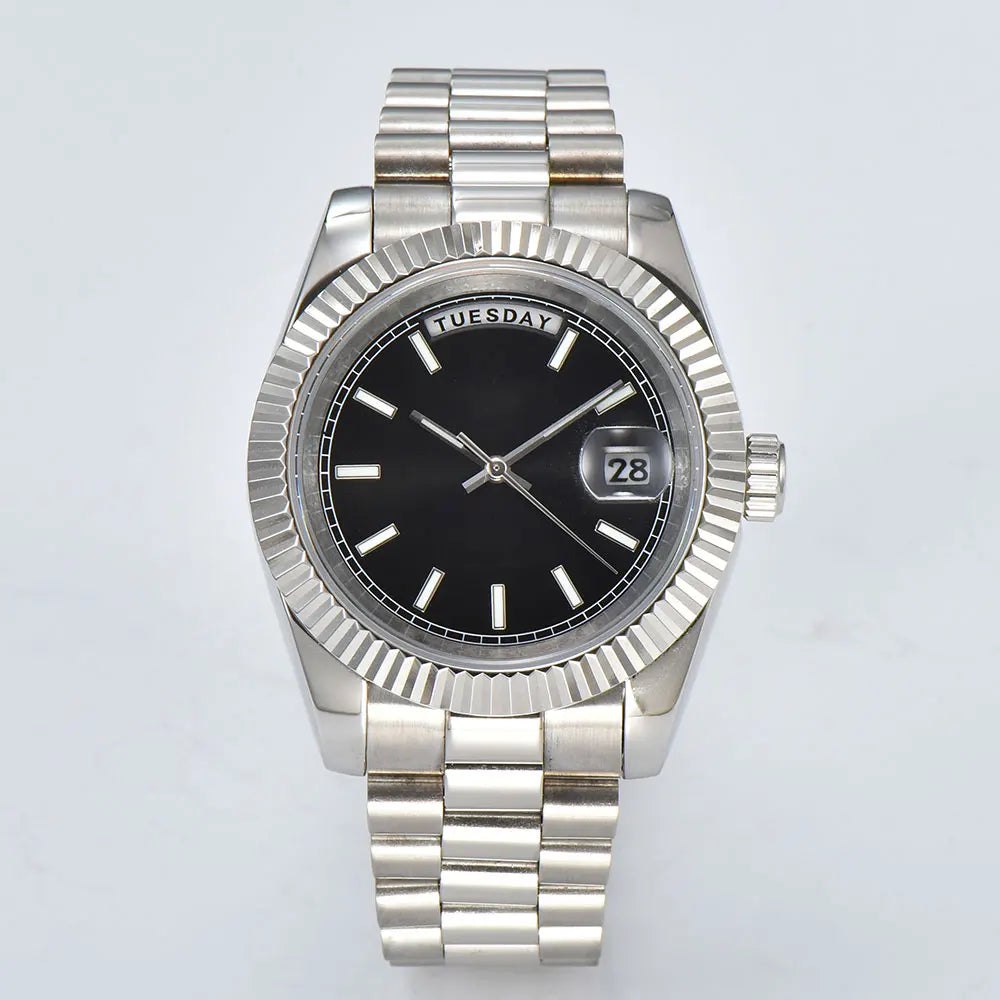 watch 8285 watches for men automatic movement mechanical watches Stainless Steel Sapphire Glass Case Waterproof Watch mens watch