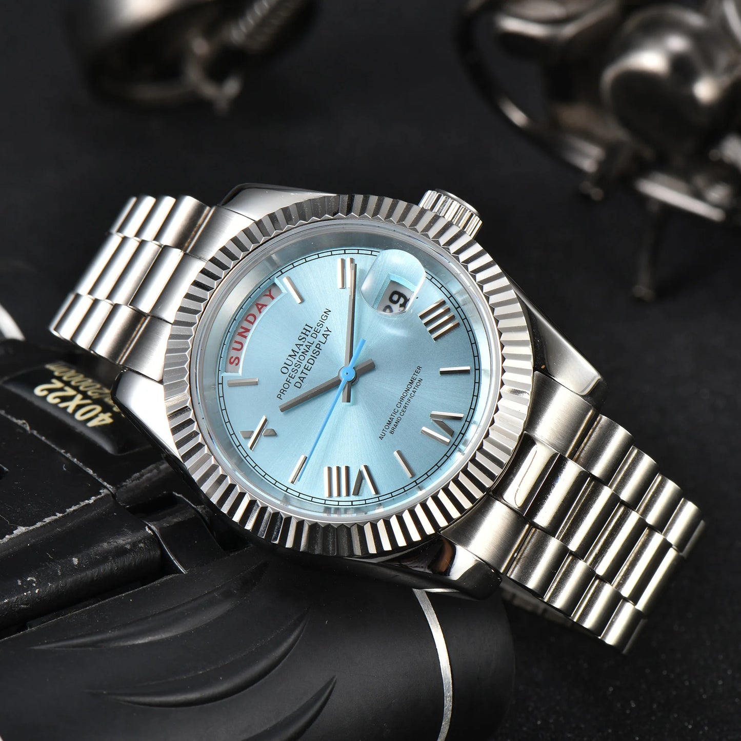 watch 8285 watches for men automatic movement mechanical watches Stainless Steel Sapphire Glass Case Waterproof Watch mens watch