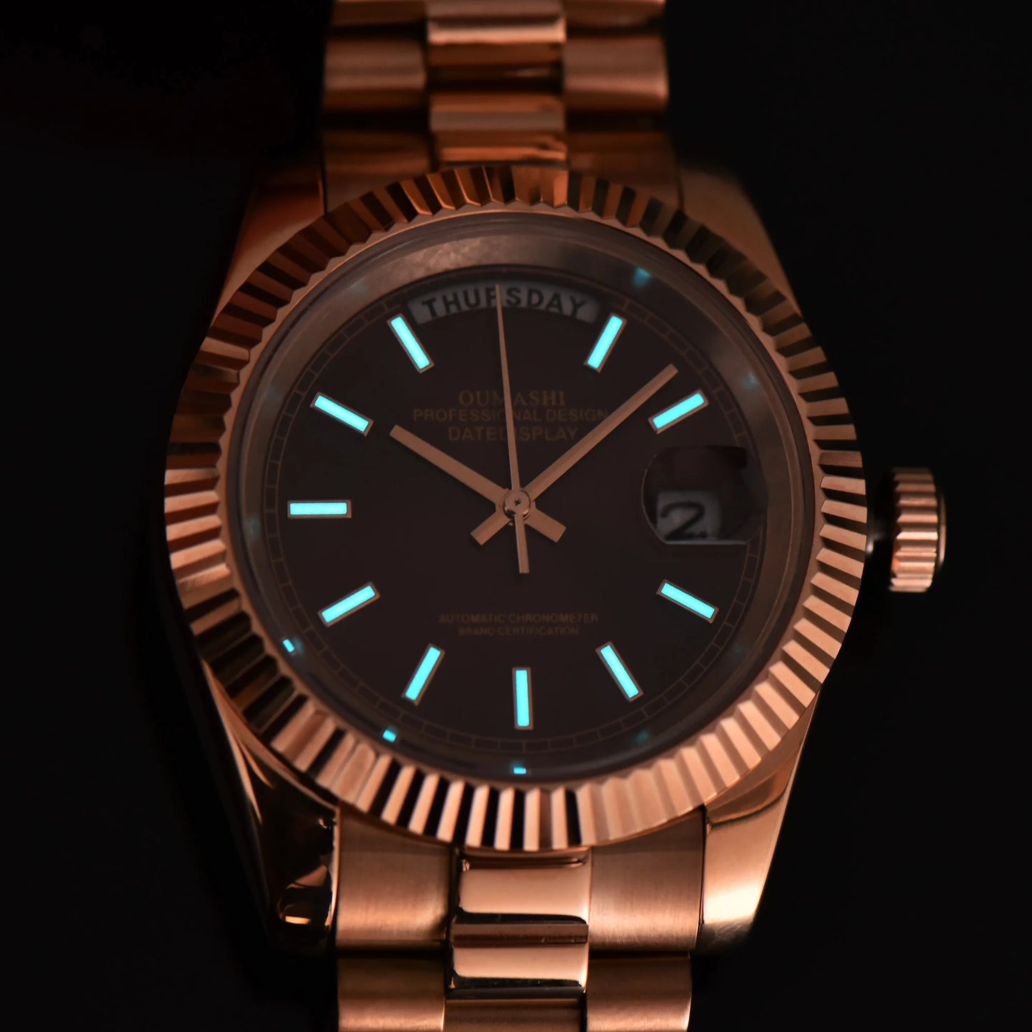 39mm Men's watch 8285 Watch Chocolate Dial Stainless Steel sapphire Glass Men's Automatic Watch 10bar Waterproof miyota 8285