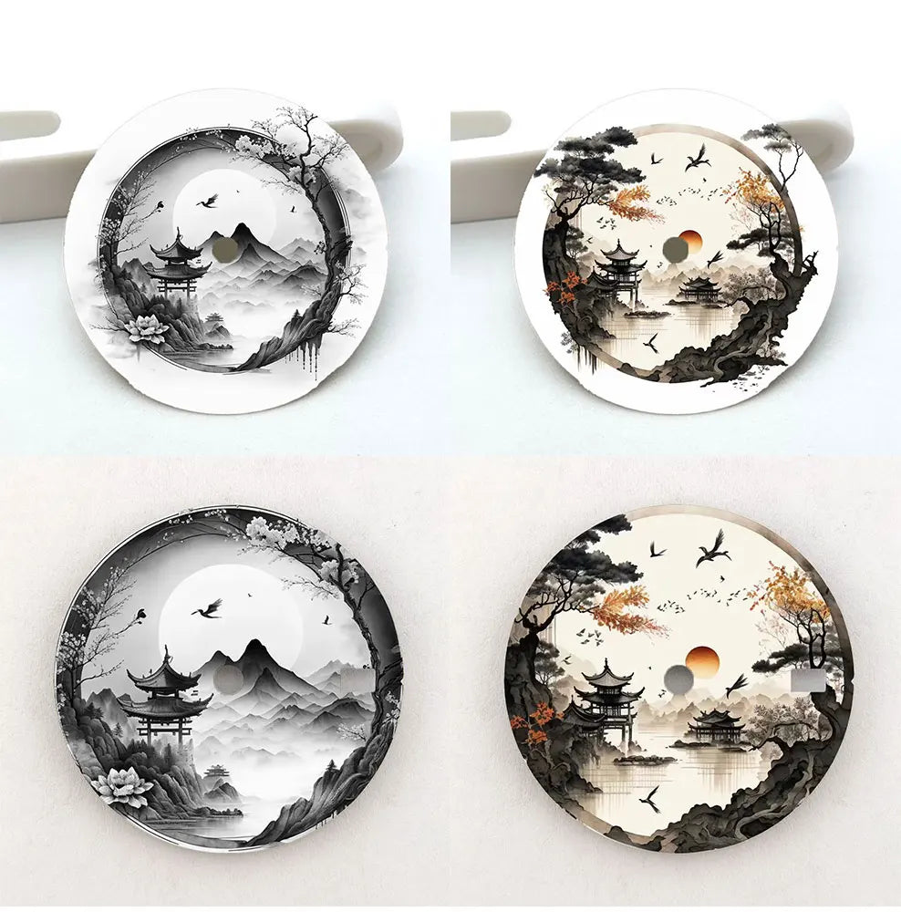 Watch dial 28.5mm NH35 dial  ink-wash painting dial color printing personalized dial suitable for NH35/36 movement