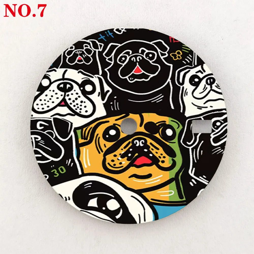 The 28.5mm dial NH35 dial creative color-printed series dial is suitable for NH35/36 movement watch accessories