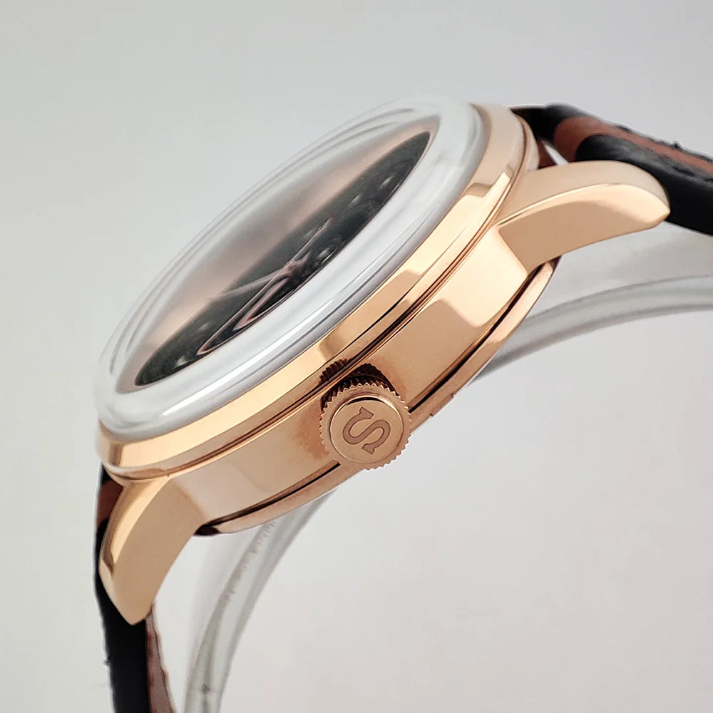 OUMASHI designs the new NH35A mechanical watch for men Russian Roulette Game Mineral Glass Diamond dial for men's watch