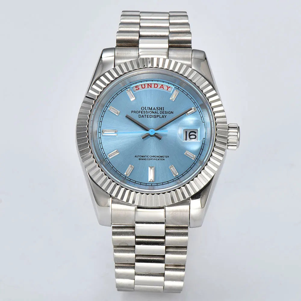 watch 8285 watches for men automatic movement mechanical watches Stainless Steel Sapphire Glass Case Waterproof Watch mens watch