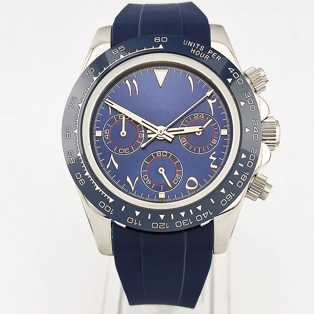 39.3mm VK Series 63 watch Men's watch Arabian Dial Men's watch Luxury Quartz watch VK63 Sport Chronograph Sapphire Glass watches