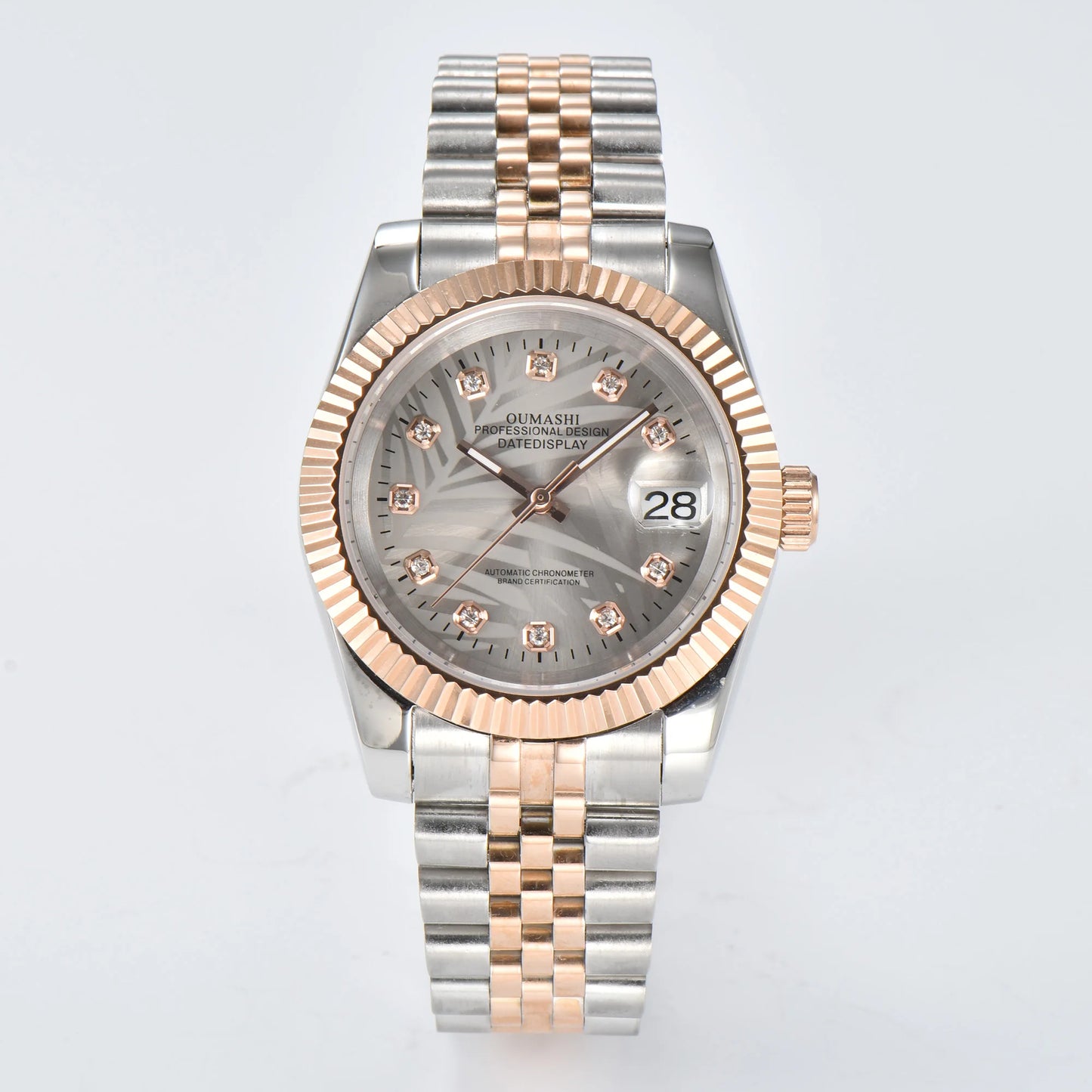 watches Men 36mm/39mm Automatic mechanical Rose Gold watch NH35 stainless steel sapphire waterproof 10Bar C3 green luminous