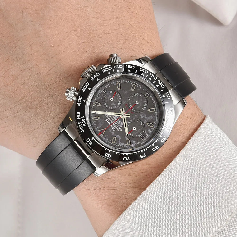 VK63 WATCH Luxury 39mm quartz Chronograph Business Watch Men's VK Series 63 Sport Sapphire Glass Ceramic bezel insert men watch