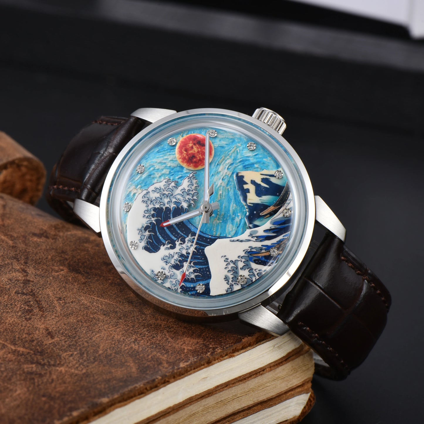 42mm men's mechanical watch Wave Green Luminous Dial Luxury sapphire Glass MIYOTA 8215 Automatic Watch 10ATM Waterproof Watch