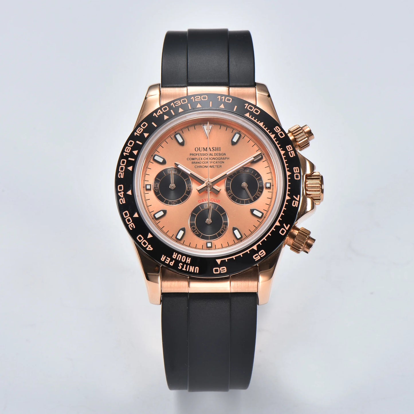 39mm Men's VK series63 Chronograph watch sapphire stainless steel waterproof 10ATM case Luminous solid case men's sports watch
