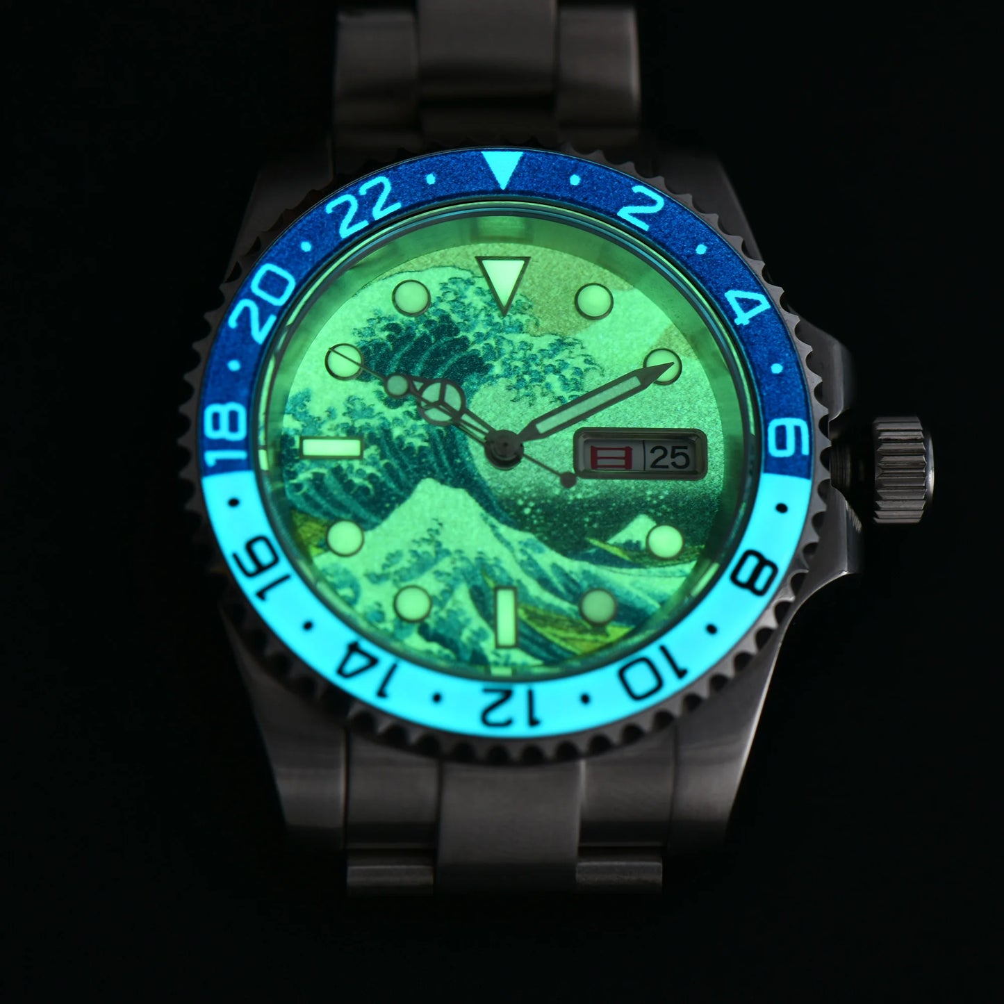 watch 40mm Diver's men NH35A automatic mechanical watch Stainless steel case sapphire glass waterproof 10atm C3 watch