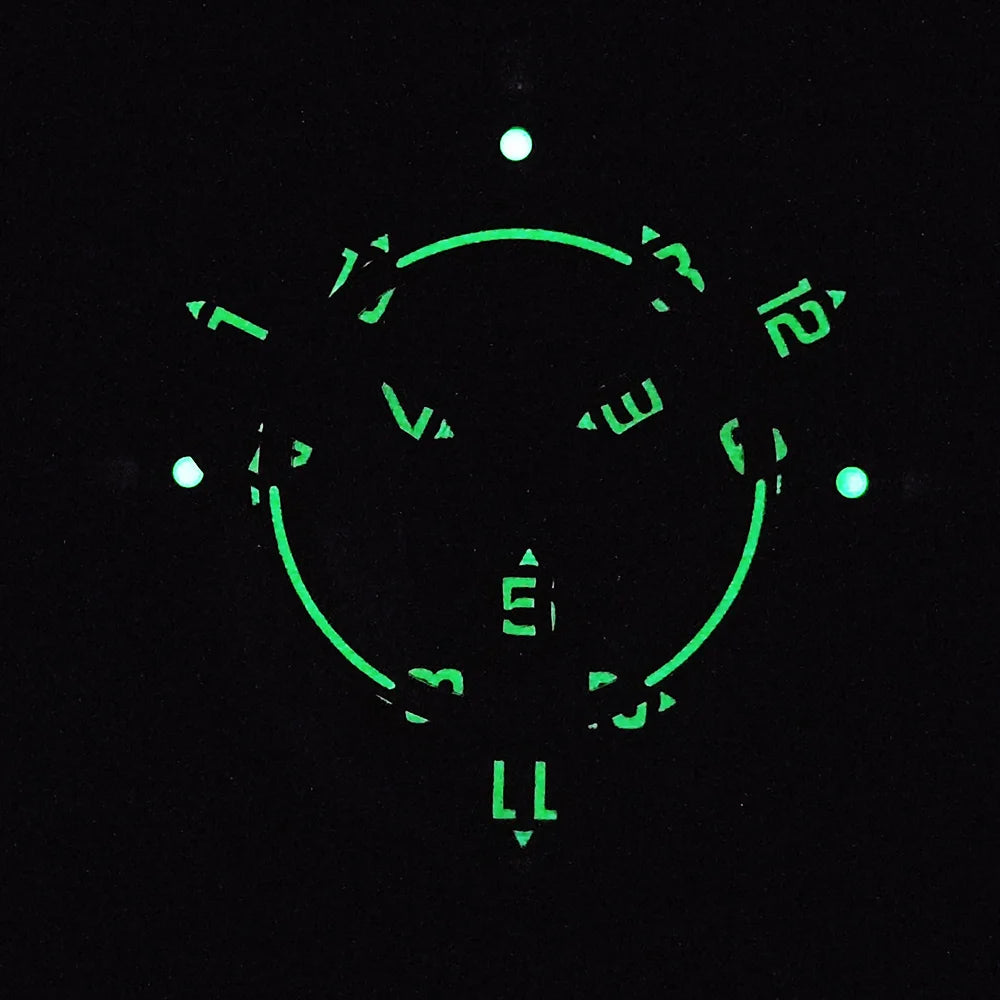 MIYOTA 8215 men's watch 42mm improved Automatic mechanical movement 316L green luminous stainless steel case will turn the watch