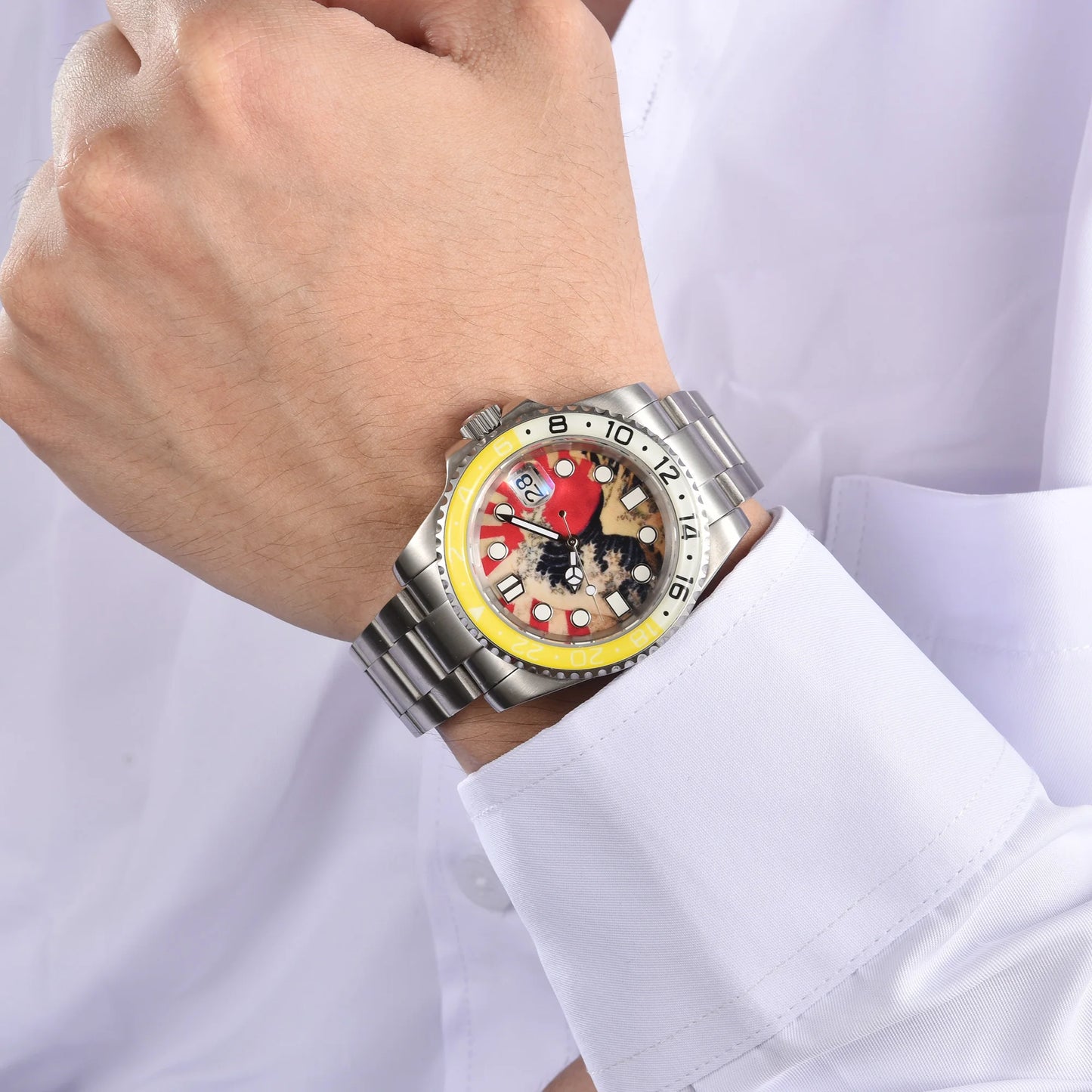 watch 40mm Diver's men NH35A automatic mechanical watch Stainless steel case sapphire glass waterproof 10atm C3 watch