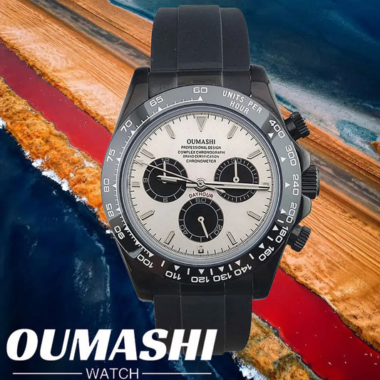 Luxury Multifunction Wristwatch black 4130 watch Men's automatic mechanical Watches for Men Chronograph Watch Sapphire Luminous