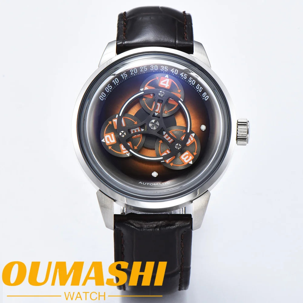 MIYOTA 8215 men's watch 42mm improved Automatic mechanical movement 316L green luminous stainless steel case will turn the watch