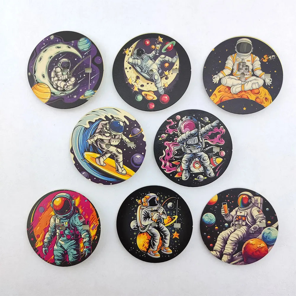 Astronaut element 35mm dial NH35 dial Creative color-printed series dial is suitable for NH35/36 movement watch accessories