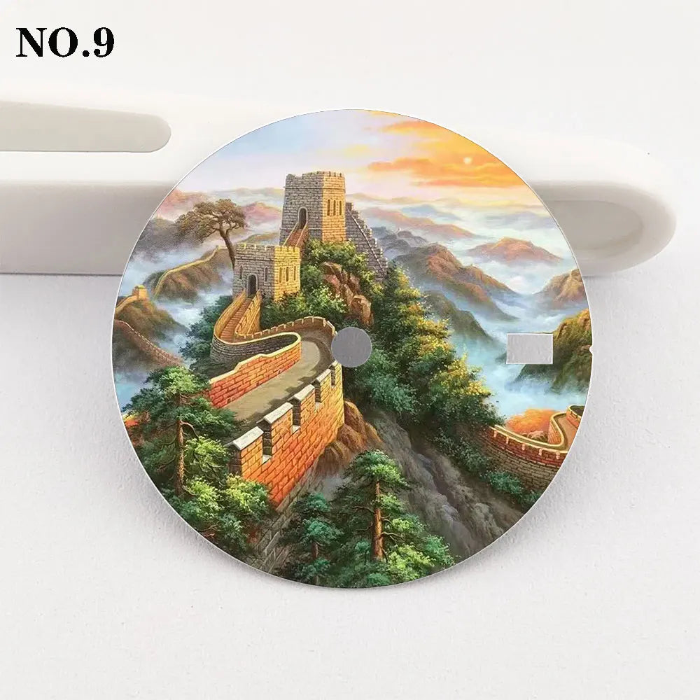 28.5mm NH35 dial from Beijing Great Wall Element Creative Color Printing Series is suitable NH35/36 movement watch accessories