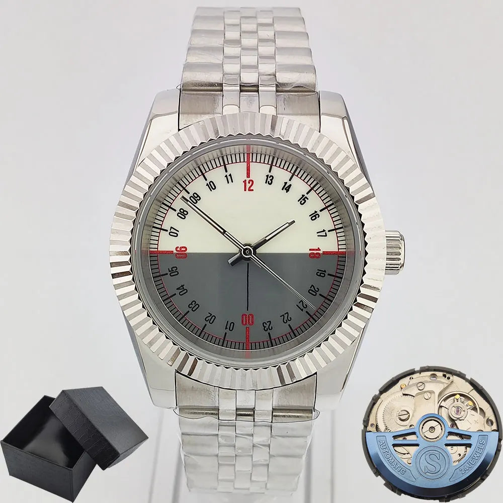 New 36mm/39mm watch NH35A automatic mechanical luxury Sapphire C3 luminous waterproof 100 m RELOJ 24-hour watch OUMASHI brand