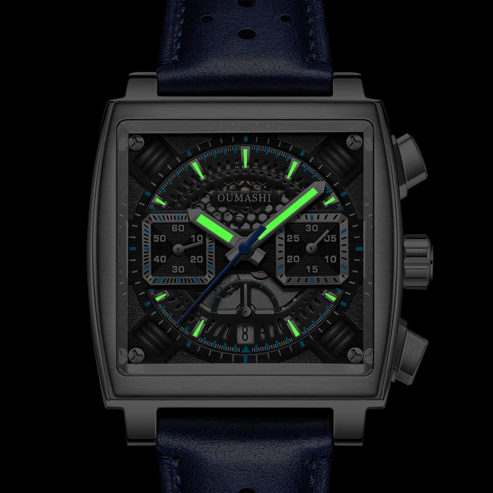 40mm ETA7750 Diving Watches ETA Automatic Multifunction Chronograph Movement Stainless Steel Waterproof Watch  For Men business
