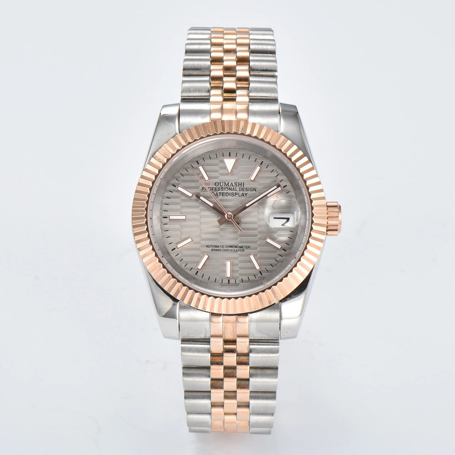 watches Men 36mm/39mm Automatic mechanical Rose Gold watch NH35 stainless steel sapphire waterproof 10Bar C3 green luminous