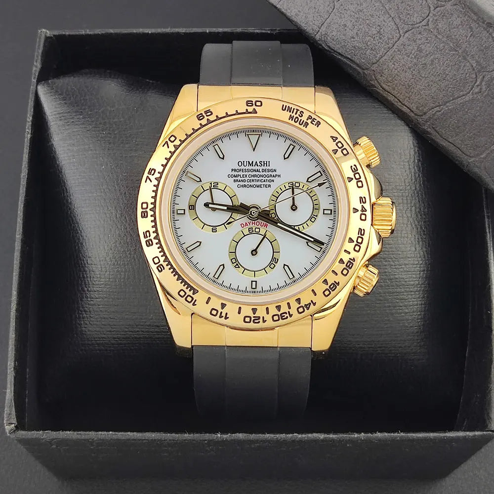 Luxury men's watch gold Chronograph Equation Racing Men Automatic Mechanical Watch Waterproof 10ATM Sapphire 4801 4130 Movement