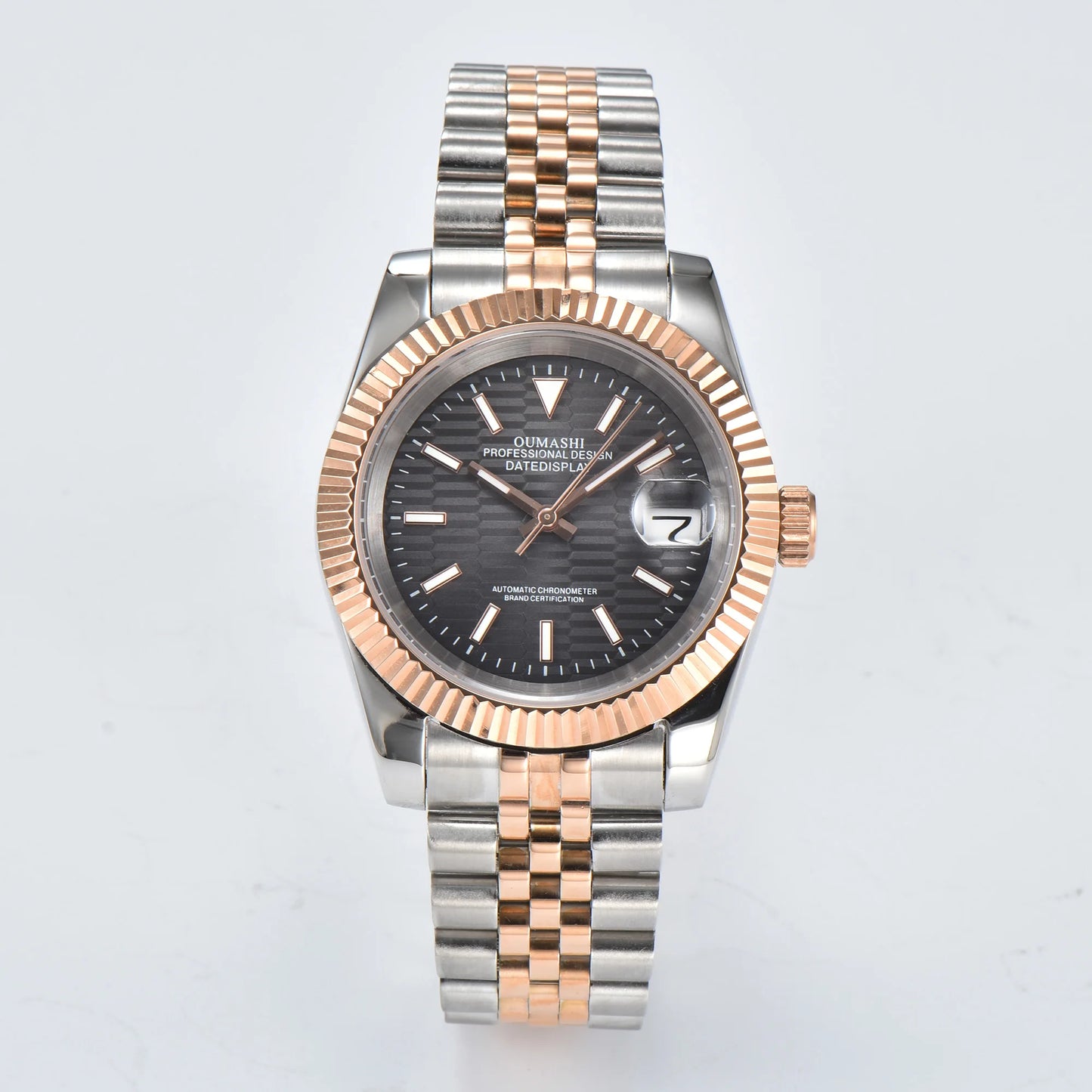 watches Men 36mm/39mm Automatic mechanical Rose Gold watch NH35 stainless steel sapphire waterproof 10Bar C3 green luminous