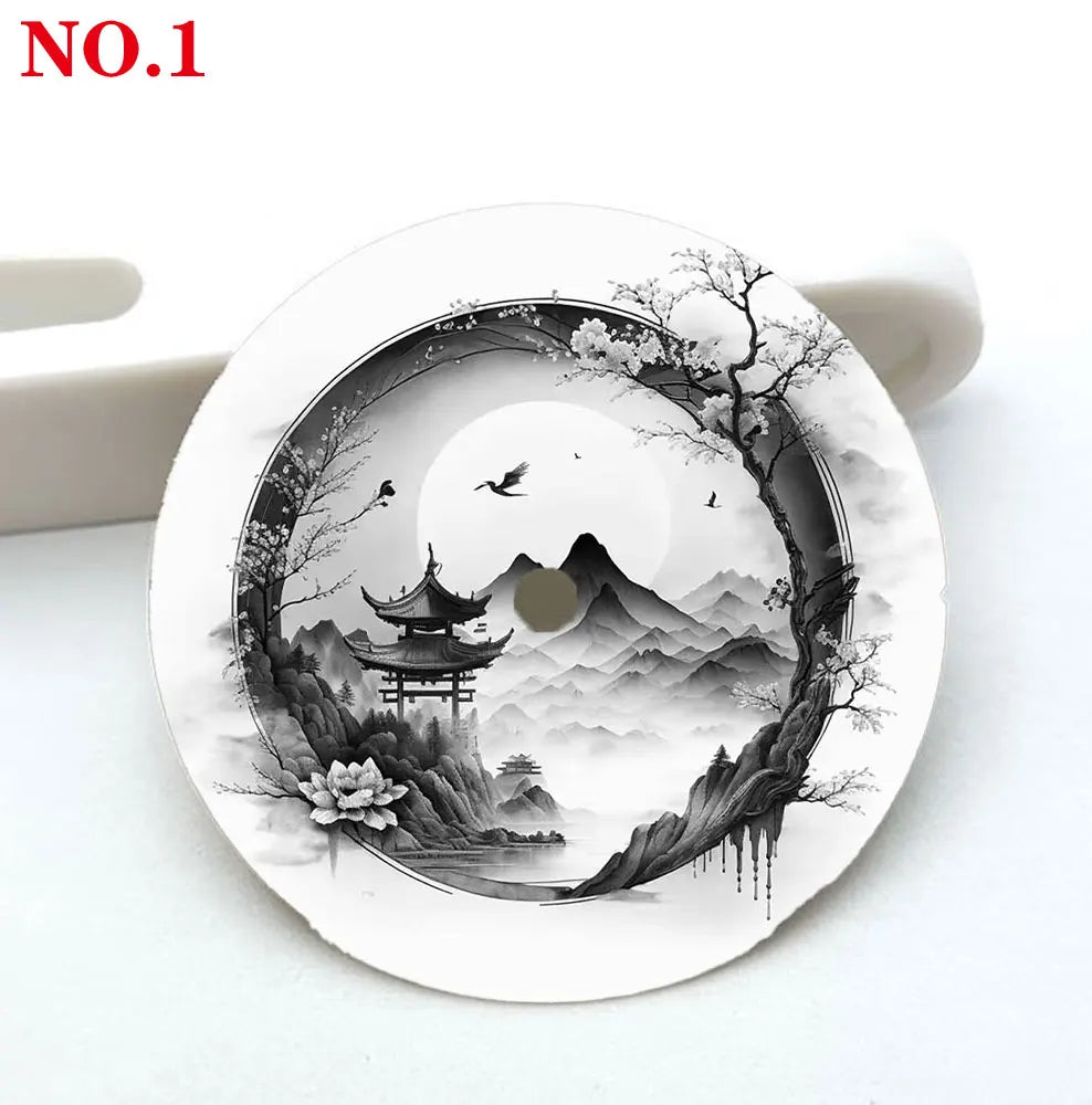 Watch dial 28.5mm NH35 dial  ink-wash painting dial color printing personalized dial suitable for NH35/36 movement