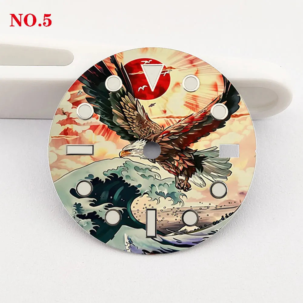 28.5mm Customized dial NH35 dial Creative color-printed series dial is suitable for NH35/36 movement watch accessories