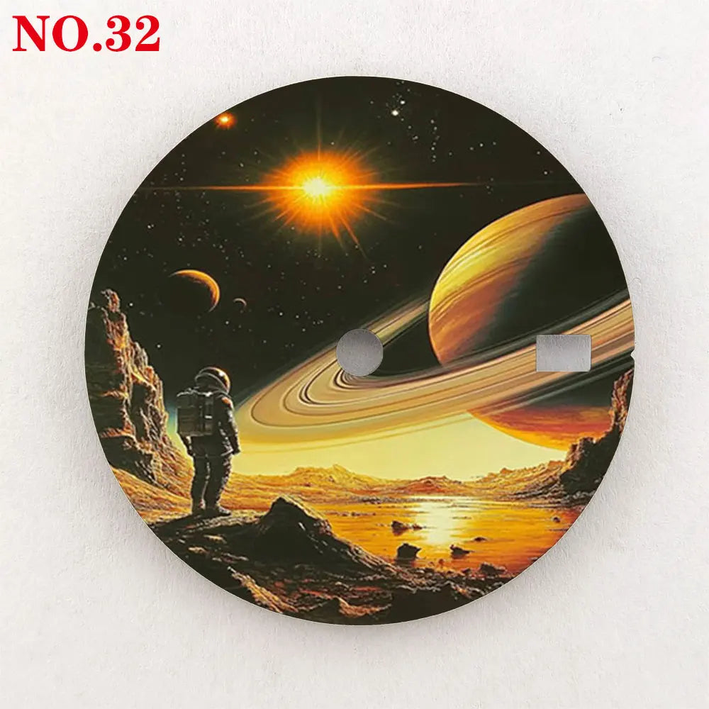 28.5mm watch dial NH35 dial astronaut custom dial color printing watch components compatible with NH35/36 movement