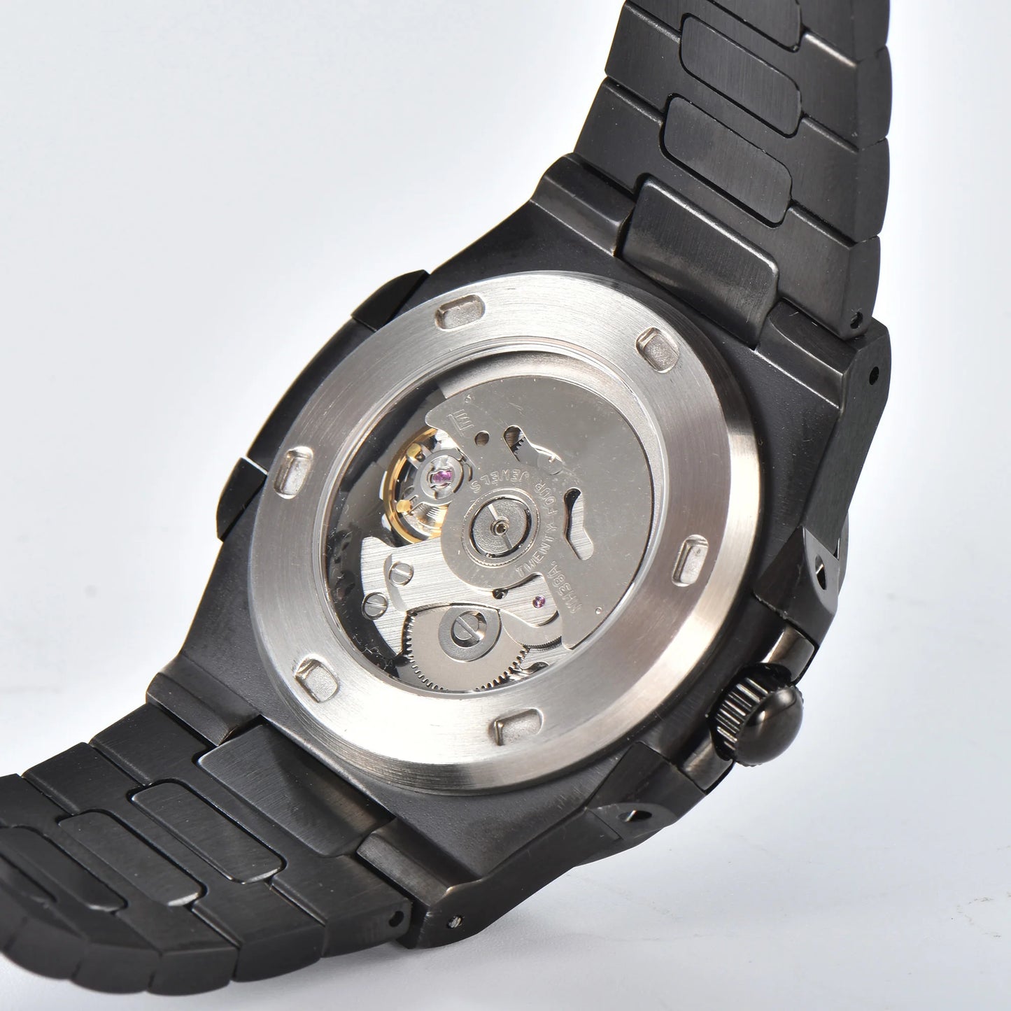 Automatic NH38a Watch 43mm Men's Watch Mechanical Hollow Watch 316L Stainless steel sapphire glass shell waterproof watch 10ATM
