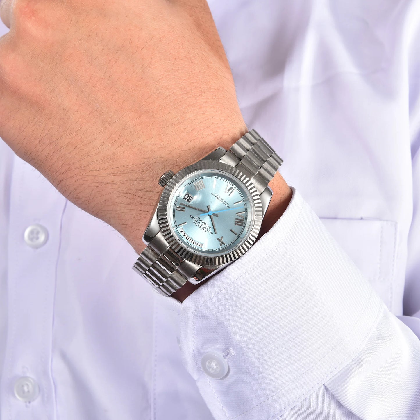 watch 8285 watches for men automatic movement mechanical watches Stainless Steel Sapphire Glass Case Waterproof Watch mens watch