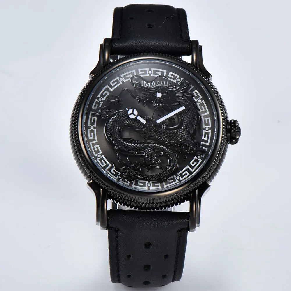 Miyota 8215 Sport Men's Watch will spin Dragon Swim Waterproof 5ATM clock Mechanical automatic Luxury Business watch clock