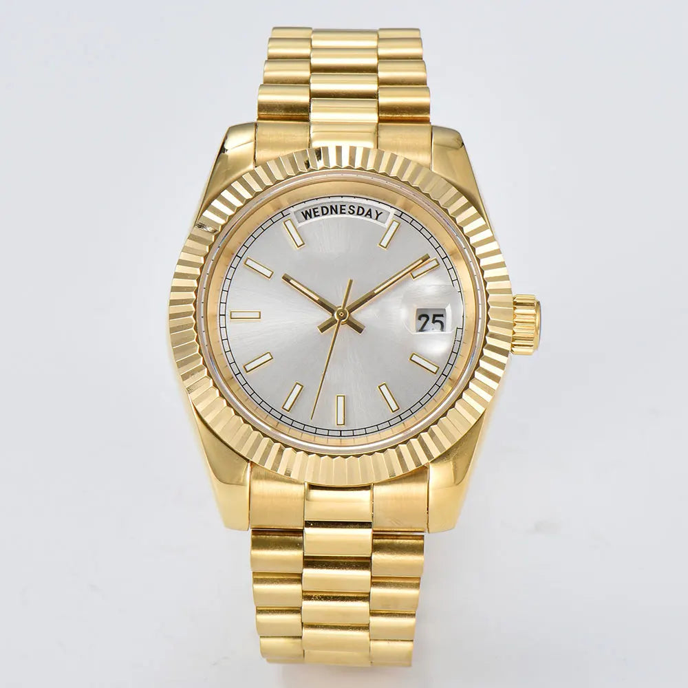 miyota 8285 watch for men automatic movement mechanical watches Stainless Steel Sapphire Glass Case Waterproof Watch mens watch