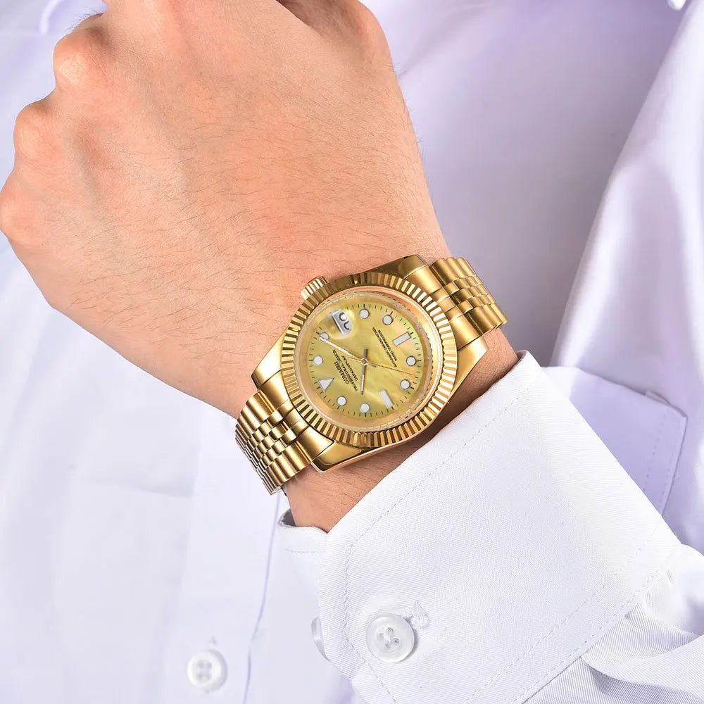 Watches 36mm 39mm NH35 watch Movement Purple Blue Green Gold Mother of Pearl 316 Stainless steel NH35a Mechanical watch for men