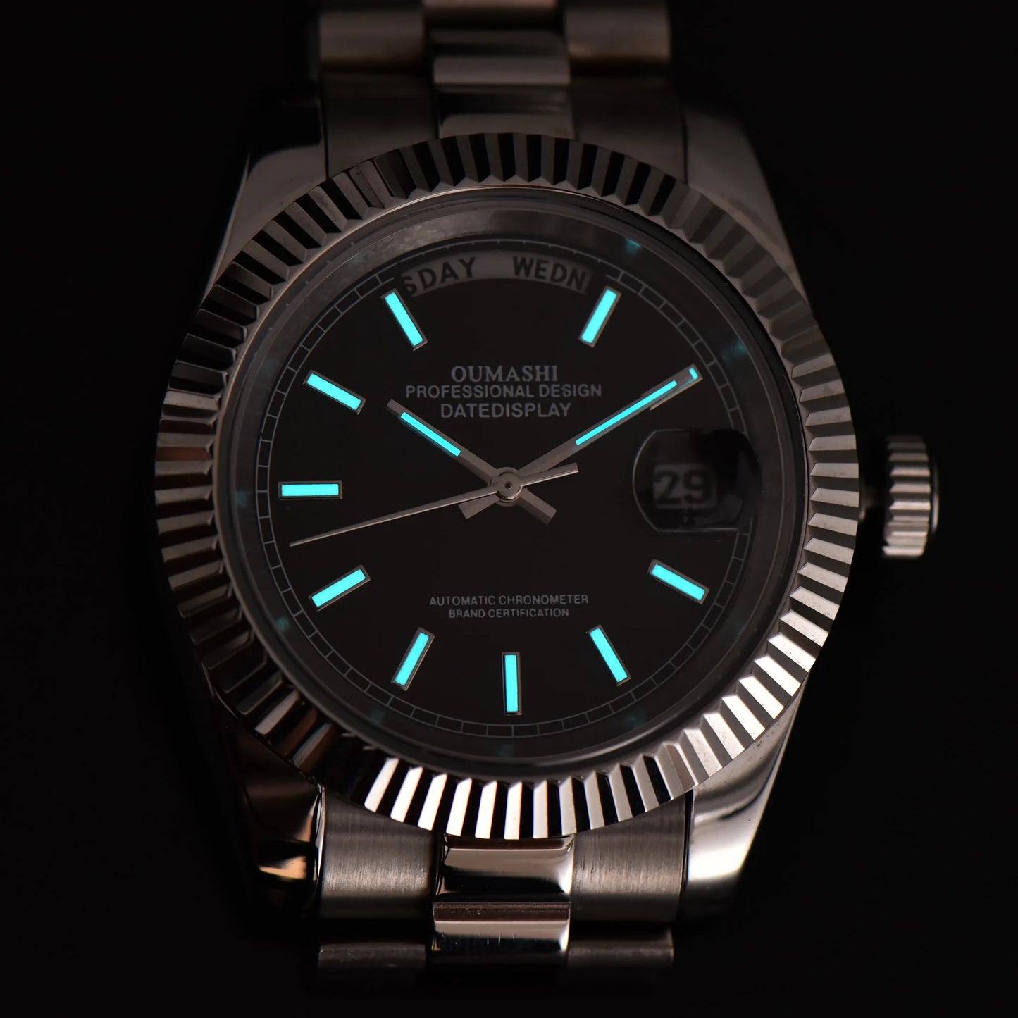 watch 8285 watches for men automatic movement mechanical watches Stainless Steel Sapphire Glass Case Waterproof Watch mens watch