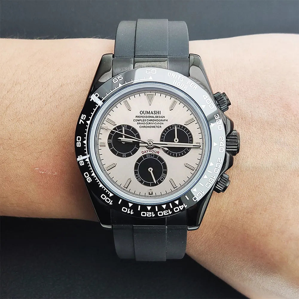 Luxury Multifunction Wristwatch black 4130 watch Men's automatic mechanical Watches for Men Chronograph Watch Sapphire Luminous